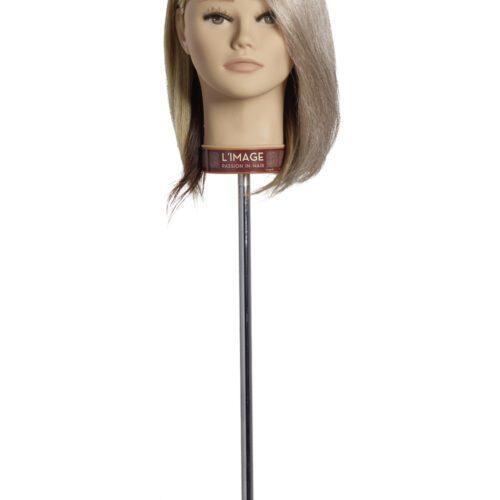 Cap de manechin cu păr - Cap manechin par natural, L’IMAGE, 20 cm, 4 culori, GRETA pentru tehnici de vopsire
