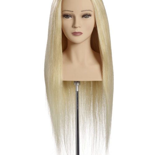 Cap de manechin cu păr - Cap manechin par natural, L’IMAGE, 60 cm, blond, Luna Competition
