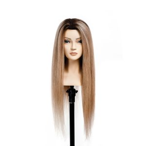Cap de manechin cu păr - Cap manechin par natural, L’IMAGE, 60 cm, LUNA Competition vopsit Balayage