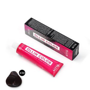 Vopsea de păr - Vopsea-Crema Permanenta OLLIN COLOR, 100 ml, 2/22  Negru Violet