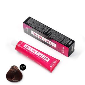 Vopsea de păr - Vopsea-Crema Permanenta OLLIN COLOR, 100 ml, 5/7 Maro Deschis Maroniu