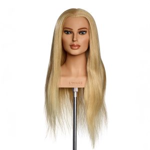 Cap de manechin cu păr - Cap manechin par natural, 60cm, blond, LIZ Competition Extra Volume