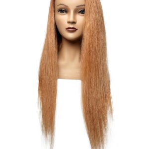 Cap de manechin cu păr - Cap Manechin par natural, L’IMAGE, 60 cm, LUNA Competition vopsit Balayage Blond Piersica
