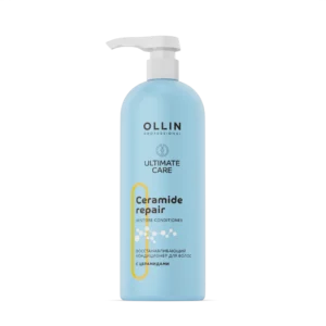 Produse profesionale par - Produse pentru coafor - Balsam Profesional, OLLIN CERAMIDES, 1000ml, restabileste si hidrateaza parul, cu extract de Ceramide