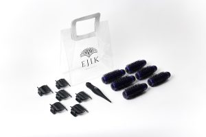 Perii și Piepteni de păr profesionali - Set par, Perii Rotunde EJIK Professional, 6 buc, cu maner detasabil si 6 clipsuri pentru Bucle, 32mm