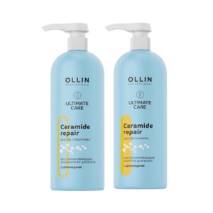  - Set Par, OLLIN CERAMIDES, Sampon & Balsam, 1000ml, Reparator si Hidratant, cu extract de Ceramide